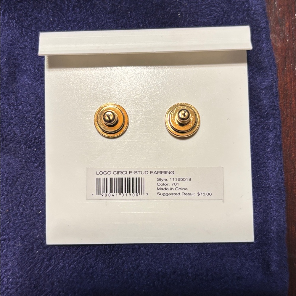 Tory Burch logo circle stud earring - Picture 2 of 2